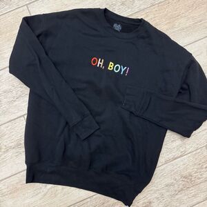 Lost Bros Oh Boy Embroidered Sweatshirt Medium EUC